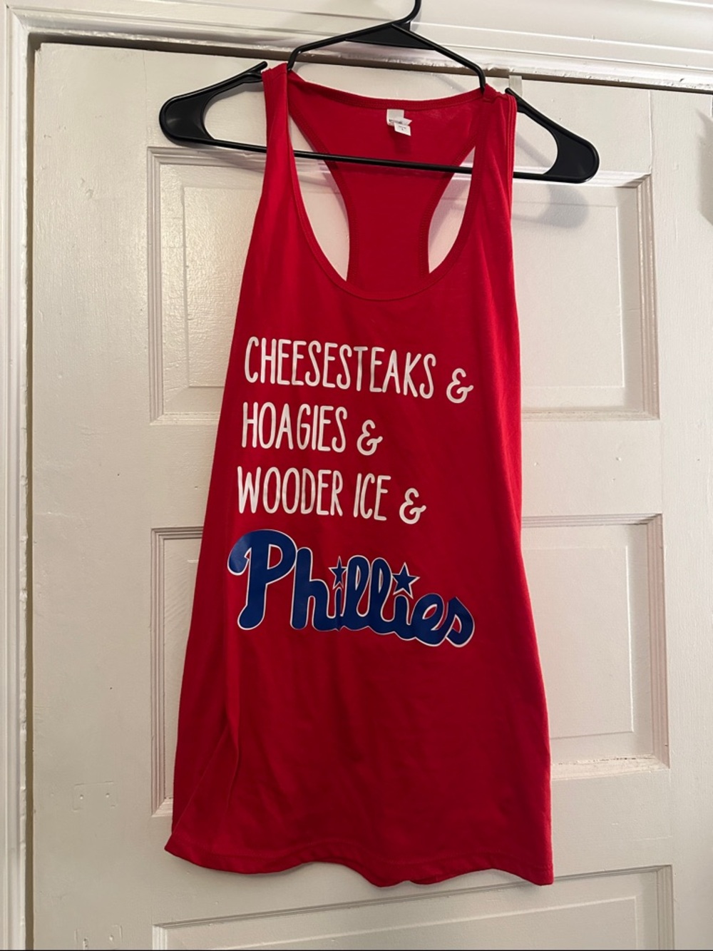 Phillies Red Racerback Tank Top - Casual Women's Fan Tee